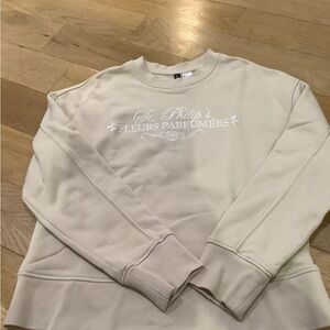 Divided Cream Ribbed Collar Sweatshirt
